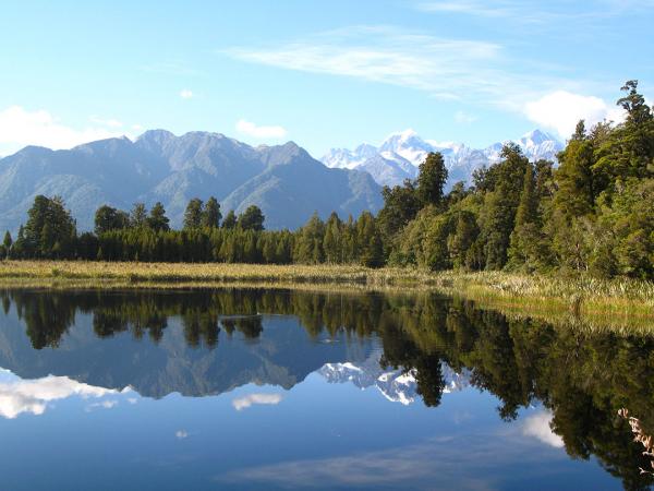 Lake Matheson, South Island. Photo credit: Rhiannon Davies